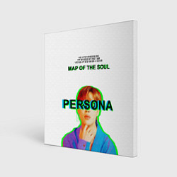 Холст квадратный BTS Jimin Persona - кто я иероглифами, цвет: 3D-принт