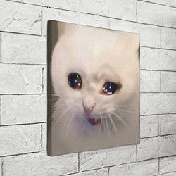 Холст квадратный Плаксивый котик, цвет: 3D-принт — фото 2