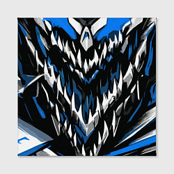 Холст квадратный Абстрактные бело-синие шипы, цвет: 3D-принт — фото 2