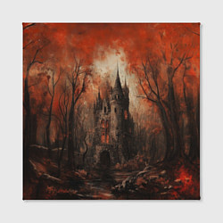 Холст квадратный Замок в осеннем лесу, цвет: 3D-принт — фото 2