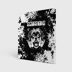 Холст квадратный Scorpions рок пес, цвет: 3D-принт
