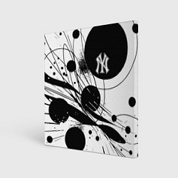 Холст квадратный New York Yankees baseball team - abstraction, цвет: 3D-принт