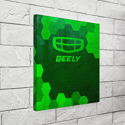 Холст квадратный Geely - green gradient, цвет: 3D-принт — фото 2