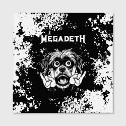 Холст квадратный Megadeth рок пес, цвет: 3D-принт — фото 2