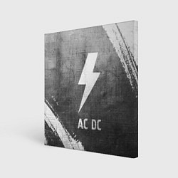 Холст квадратный AC DC - grey gradient, цвет: 3D-принт