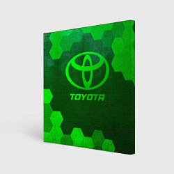 Холст квадратный Toyota - green gradient, цвет: 3D-принт