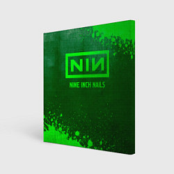 Холст квадратный Nine Inch Nails - green gradient, цвет: 3D-принт