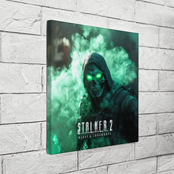 Холст квадратный Stalker 2 череп с зелеными глазами, цвет: 3D-принт — фото 2
