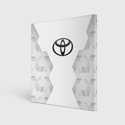 Холст квадратный Toyota white poly, цвет: 3D-принт