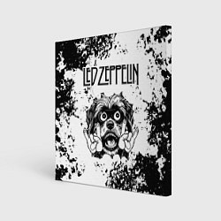 Холст квадратный Led Zeppelin - рок пес, цвет: 3D-принт