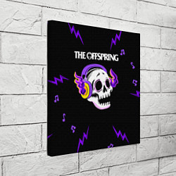 Холст квадратный The Offspring неоновый череп, цвет: 3D-принт — фото 2