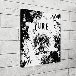 Холст квадратный The Cure - рок пес, цвет: 3D-принт — фото 2