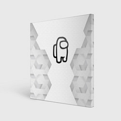 Холст квадратный Among Us white poly, цвет: 3D-принт