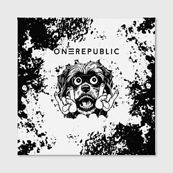 Холст квадратный OneRepublic - рок пес, цвет: 3D-принт — фото 2