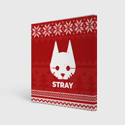 Холст квадратный Новогодний Stray, цвет: 3D-принт