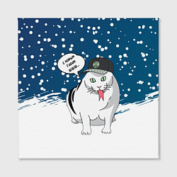 Холст квадратный Котозмей Бендер - 2025, цвет: 3D-принт — фото 2