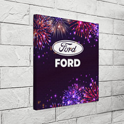 Холст квадратный Праздничный Ford, цвет: 3D-принт — фото 2