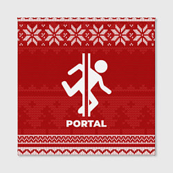 Холст квадратный Новогодний Portal, цвет: 3D-принт — фото 2