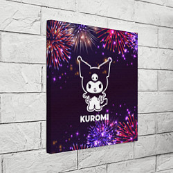 Холст квадратный Праздничный Kuromi, цвет: 3D-принт — фото 2