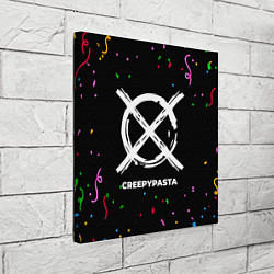 Холст квадратный CreepyPasta конфети, цвет: 3D-принт — фото 2
