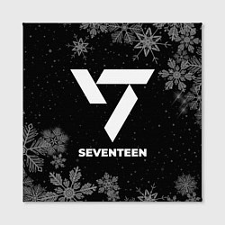 Холст квадратный Снежный Seventeen, цвет: 3D-принт — фото 2
