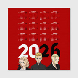 Холст квадратный Календарь 2025 год Токийские мстители, цвет: 3D-принт — фото 2