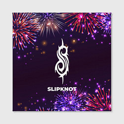 Холст квадратный Праздничный Slipknot Fireworks, цвет: 3D-принт — фото 2