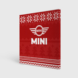 Холст квадратный Новогодний Mini, цвет: 3D-принт
