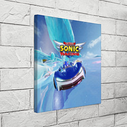 Холст квадратный Team Sonic racing - speed, цвет: 3D-принт — фото 2