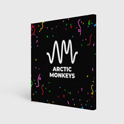 Холст квадратный Arctic Monkeys конфети, цвет: 3D-принт