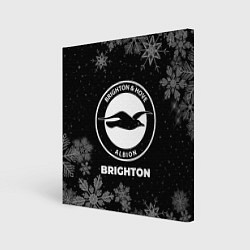 Холст квадратный Снежный Brighton, цвет: 3D-принт