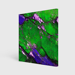 Холст квадратный A purple mineral in a green stone, цвет: 3D-принт