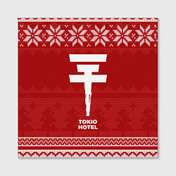Холст квадратный Новогодний Tokio Hotel, цвет: 3D-принт — фото 2