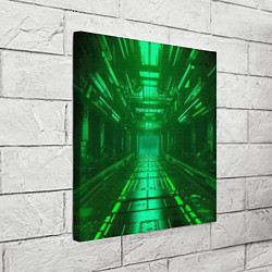 Холст квадратный Зелёный коридор, цвет: 3D-принт — фото 2