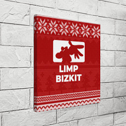 Холст квадратный Новогодний Limp Bizkit, цвет: 3D-принт — фото 2