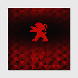 Холст квадратный Peugeot red poly, цвет: 3D-принт — фото 2