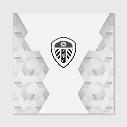 Холст квадратный Leeds United white poly, цвет: 3D-принт — фото 2