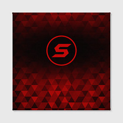 Холст квадратный Skillet red poly, цвет: 3D-принт — фото 2