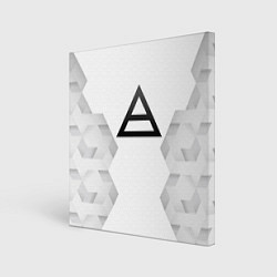 Холст квадратный Thirty Seconds to Mars white poly, цвет: 3D-принт