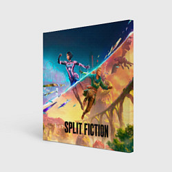 Холст квадратный Главные герои Split fiction, цвет: 3D-принт