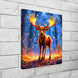 Холст квадратный Лосенок в лесу, цвет: 3D-принт — фото 2