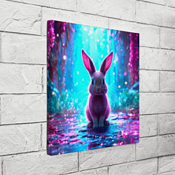 Холст квадратный Зайчик в сказочном лесу, цвет: 3D-принт — фото 2
