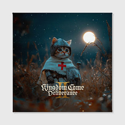 Холст квадратный Kingdom Come Deliverance 2 рыцарь котенок, цвет: 3D-принт — фото 2