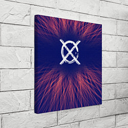 Холст квадратный CreepyPasta red energy, цвет: 3D-принт — фото 2