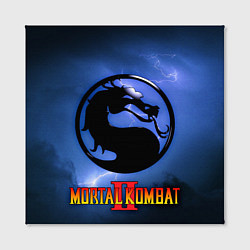 Холст квадратный Мортал комбат 2 - логотип, цвет: 3D-принт — фото 2
