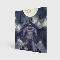 Картина квадратная Бэтмен и полнолуние