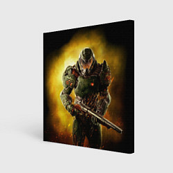 Холст квадратный Doom guy slayer, цвет: 3D-принт