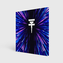 Холст квадратный Tokio Hotel neon energy, цвет: 3D-принт