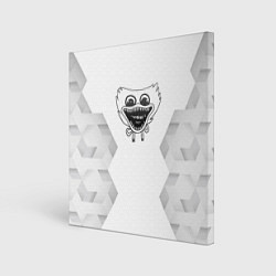 Холст квадратный Poppy Playtime white poly, цвет: 3D-принт