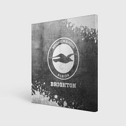 Холст квадратный Brighton - grey gradient, цвет: 3D-принт